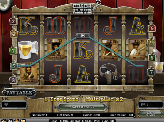 Игровой автомат Dead or Alive бесплатно без регистрации