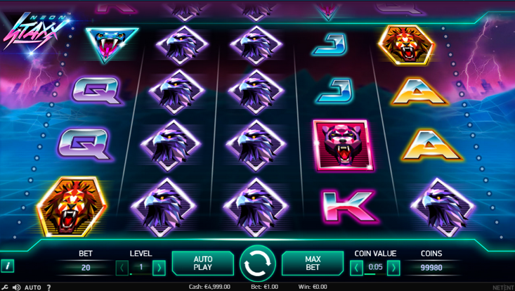 Игровой автомат Neon Staxx бесплатно без регистрации